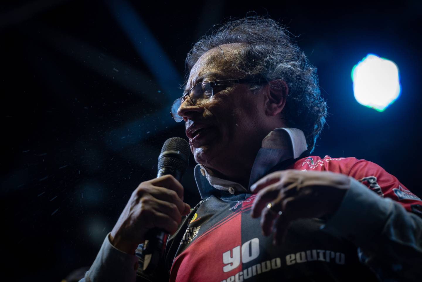 El candidato presidencial del partido Colombia Humana habla durante un acto de campaña en Cúcuta, Colombia, el jueves 5 de mayo de 2022.