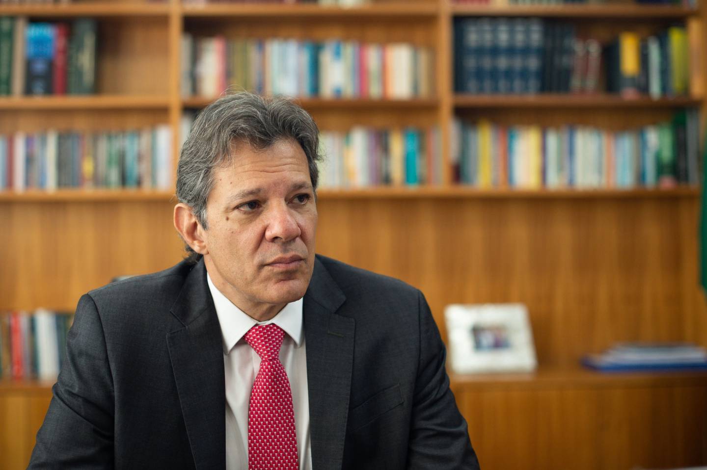 Fernando Haddad durante una entrevista en Brasilia, el 4 de abril. Fotógrafa: Andressa Anholete/Bloomberg