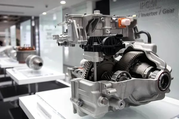 Motores e-Powertrain de LG expuestos en la galería de la empresa