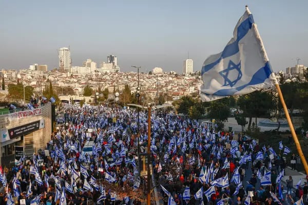 Imagen de una protesta en Israel