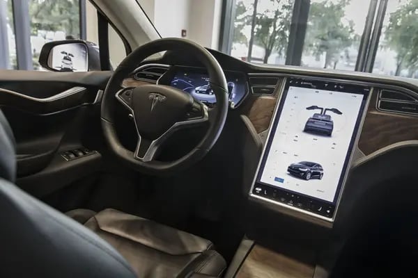 Interior de un Tesla Modelo X