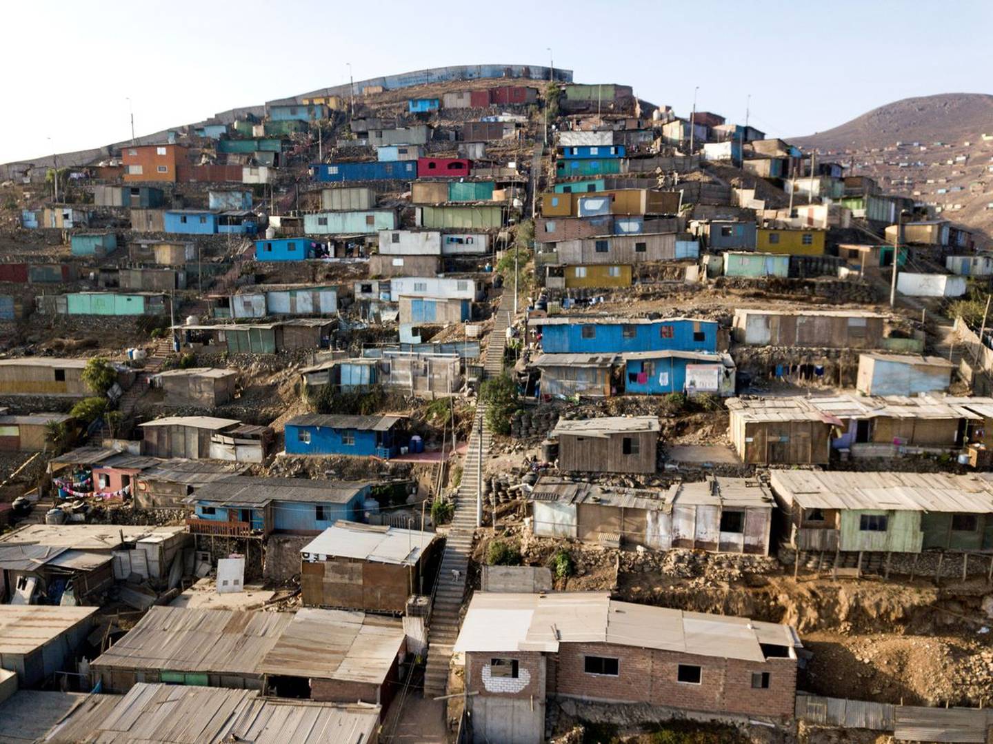 Foto referencial de un barrio pobre en Perú.