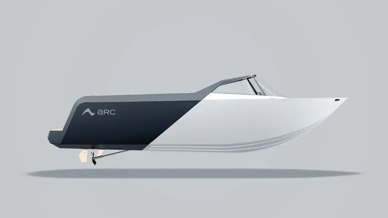 A studio graphic of the right side view of the Arc One.dfd