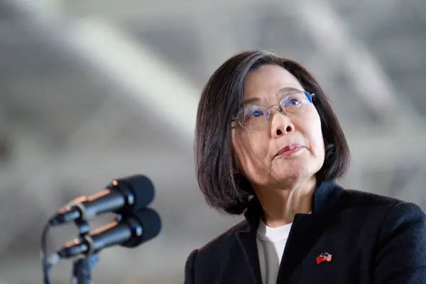 Tsai Ing-wen, presidenta de Taiwán. Foto: Eric Thayer/Bloomberg
