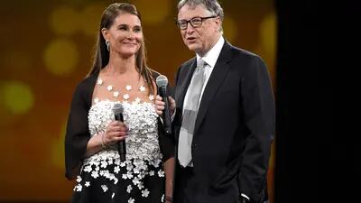 Melinda y Bill Gates, durante una ceremonia de la fundación Robin Hood, en 2018.