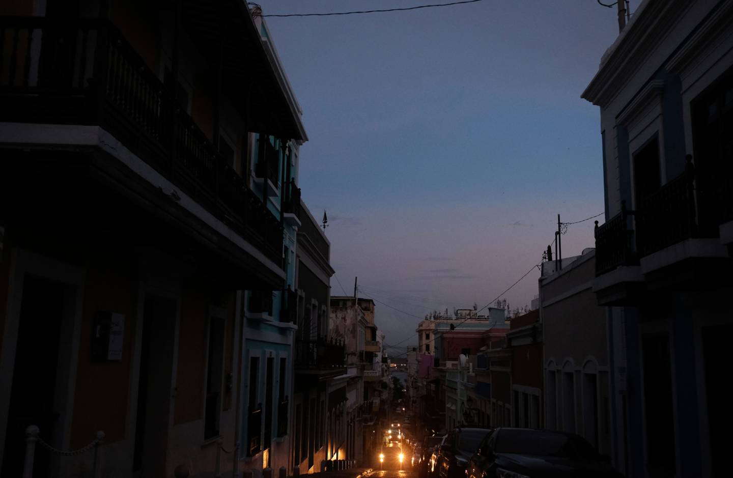 El Viejo San Juan el 18 de abril de 2018, después de que un apagón dejara a toda la isla a oscuras. Fotógrafo: José Jiménez/Getty Images North Americadfd
