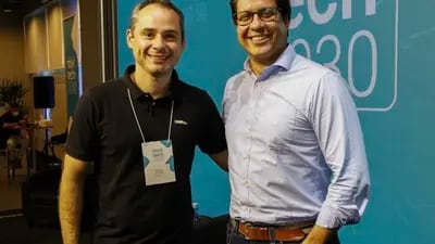 O CEO da XP, Thiago Maffra (à esq,.), e o CEO do iFood, Fabrício Bloisi, que se uniram em projeto de formação de mão-de-obra em tecnologia