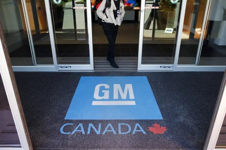 Entrada al Centro Técnico de General Motors se ve en Markham, Ontario, Canadá, el 7 de junio de 2019. Fotógrafo: Cole Burston/Bloombergdfd
