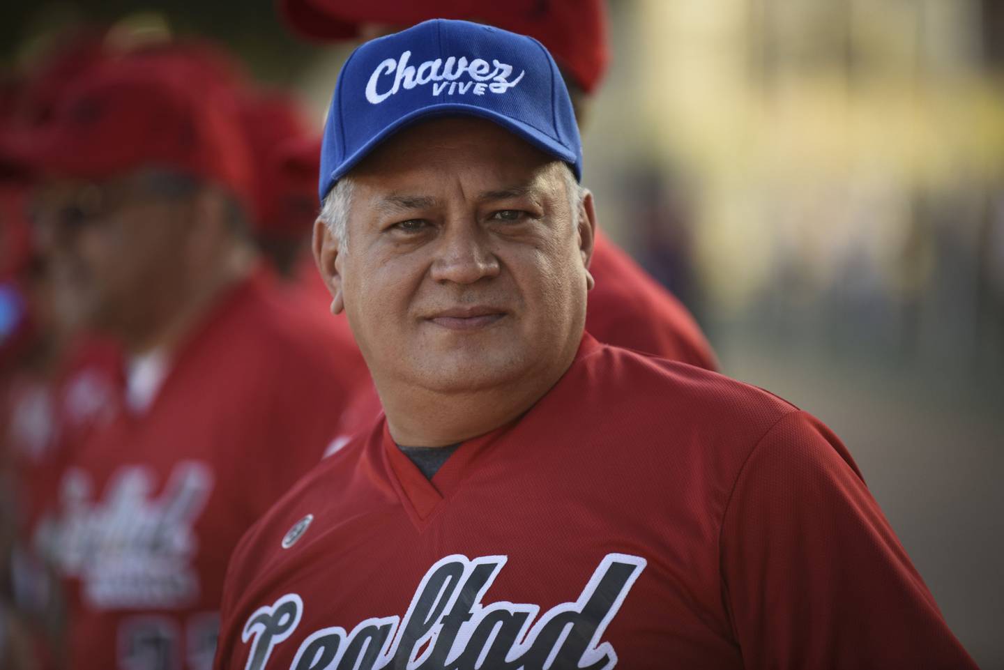 Diosdado Cabello, vicepresidente del Partido Socialista Unido de Venezuela (PSUV), asiste a un juego de softbol en Caracas, Venezuela, el domingo 28 de enero de 2018.dfd