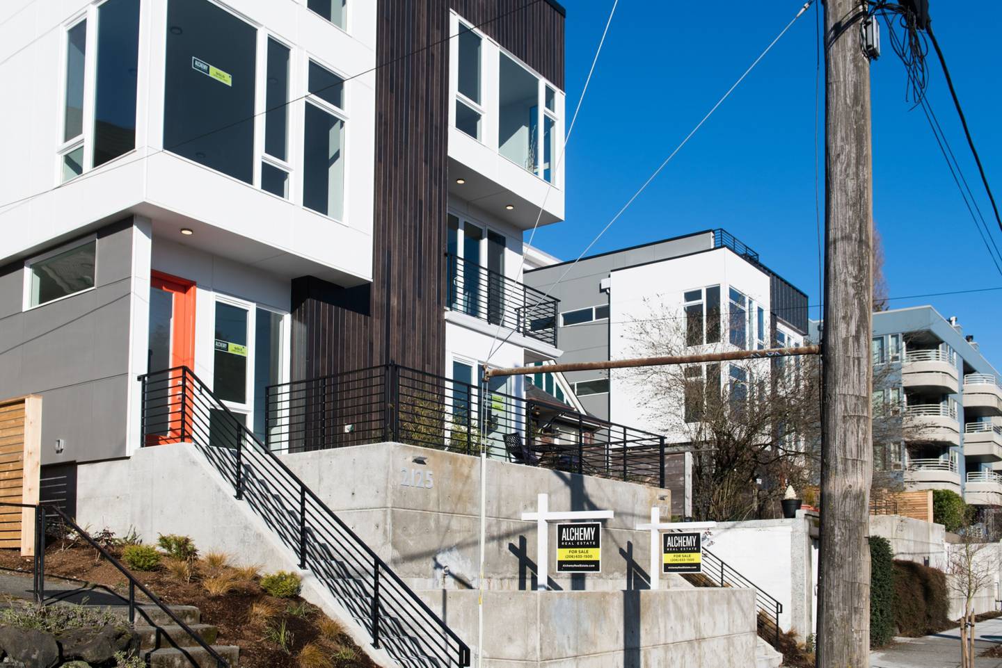 Casas adosadas en venta en el barrio Queen Anne de Seattle, Washington, Estados Unidos, el domingo 10 de marzo de 2019.
