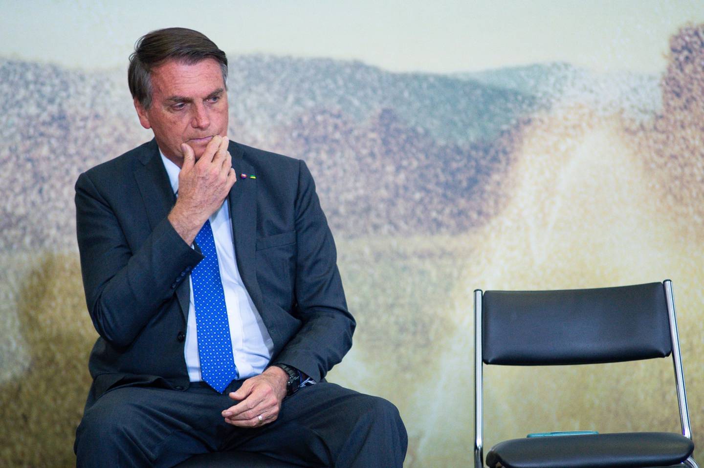 Jair Bolsonaro, presidente de Brasil, durante el evento de lanzamiento del Programa de Inversión Agropecuaria del Banco do Brasil SA en el Palacio de Planalto en Brasilia, Brasil, el martes 24 de agosto de 2021.