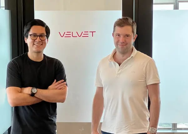 Velvet's co-founders: Carlos Naupari, and Edouard Montmort.