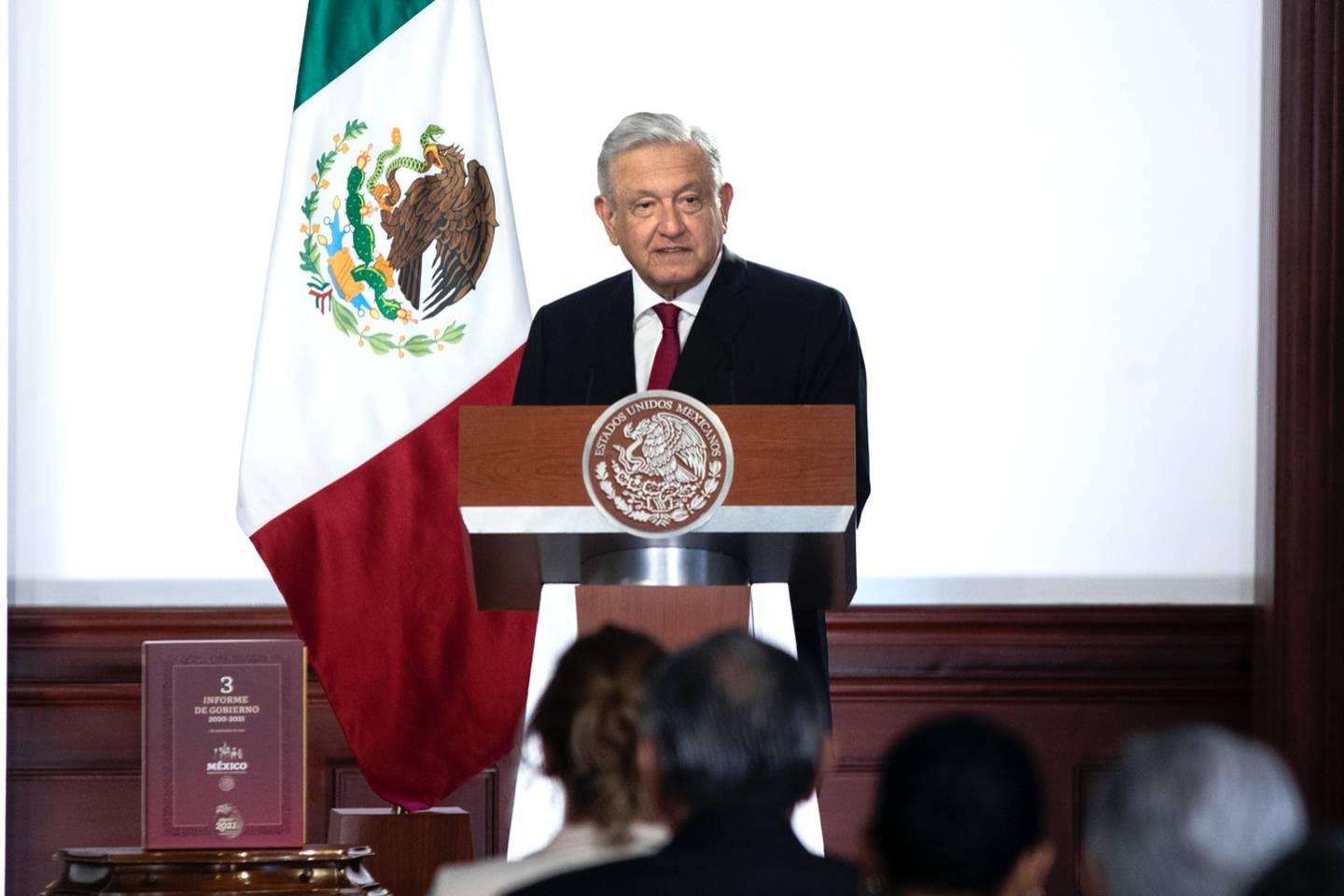 Andrés Manuel López Obrador, presidente de México, entregó este miércoles su Tercer Informe de Gobierno al Congreso. Cortesía Presidencia