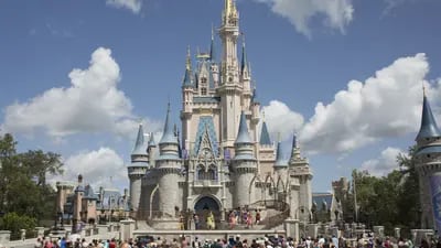 Castelo do parque Magic Kingdom, da Disney, na Flórida (EUA)