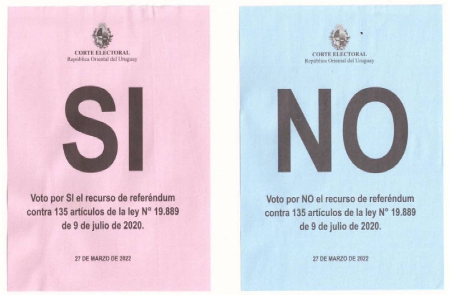 Los uruguayos irán este domingo 27 de marzo para un referéndum. Foto: Corte Electoral.