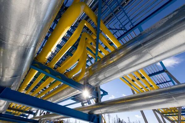 Imagen de un gasoducto de Gazprom