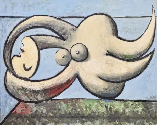 Femme nue Couchée, 1932, de Pablo Picasso.