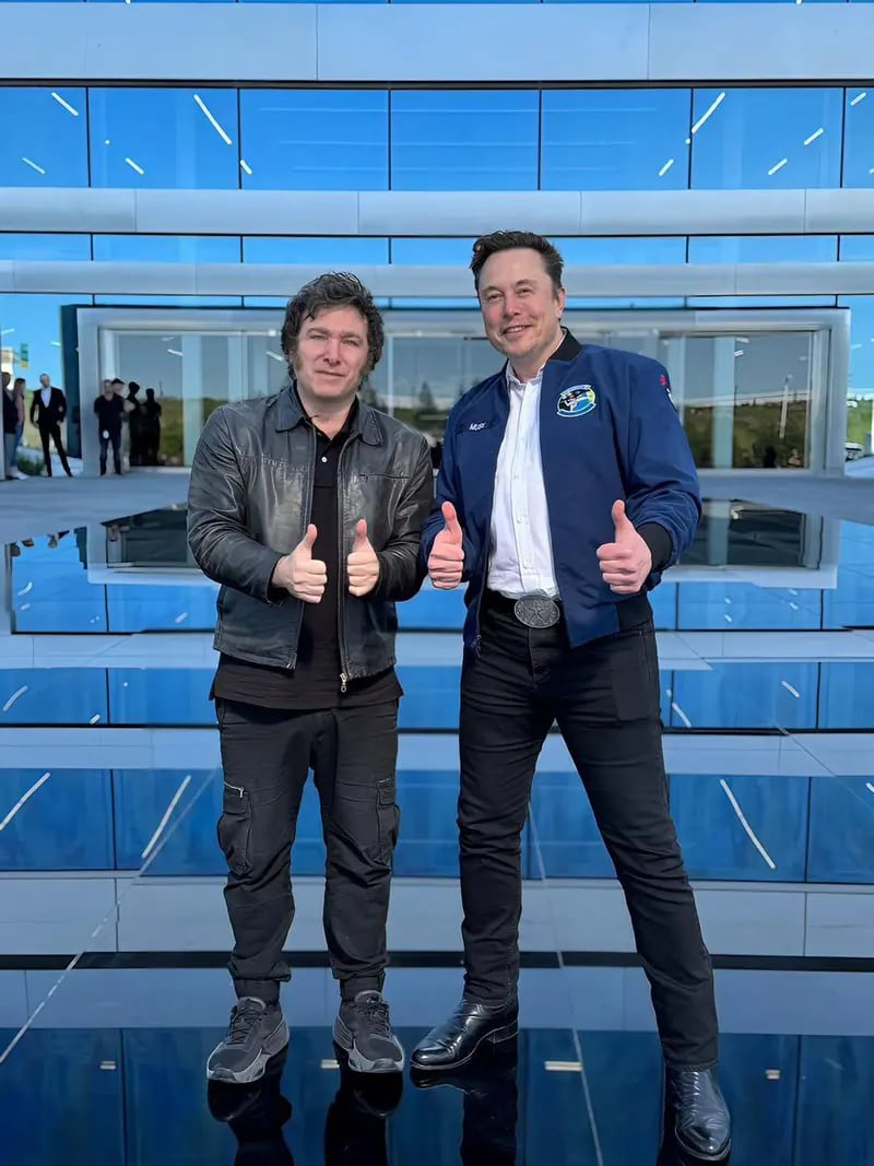 Elon Musk y Javier Milei.
