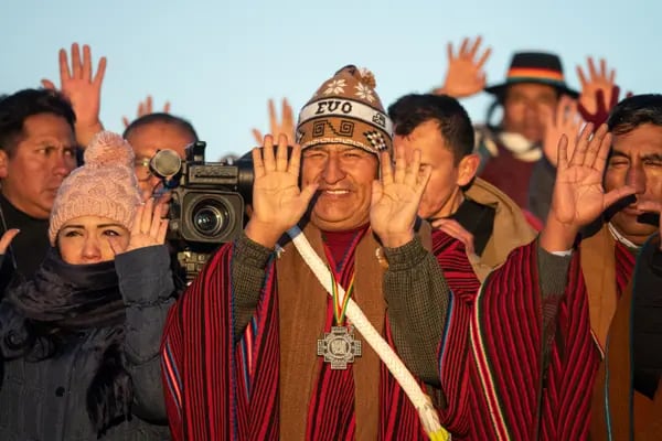 El ex presidente Evo Morales asistió a los festejos este año junto con el actual presidente, Luis Arce. Foto de referencia