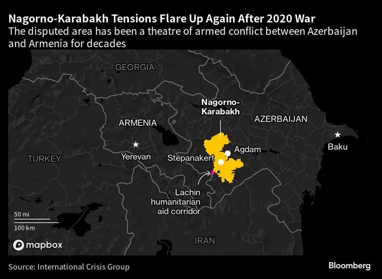 El área en disputa ha sido un escenario de conflicto entre Armenia y Azerbaiyán durante décadasdfd