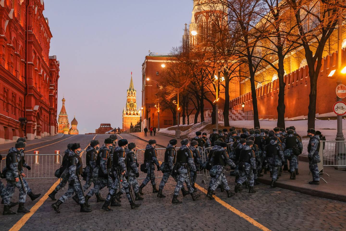 Soldados russos em Moscou