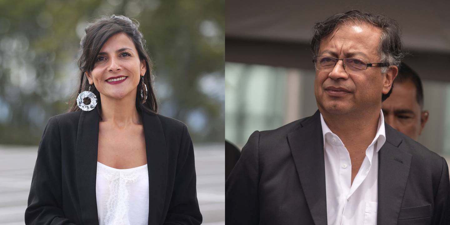 Ministra de Minas y Energía, Irene Vélez, y el presidente Gustavo Petro