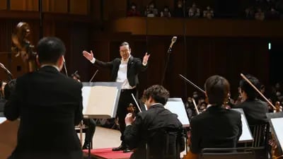 Kyohei Sorita dirige la Orquesta Nacional de Japón en marzo.