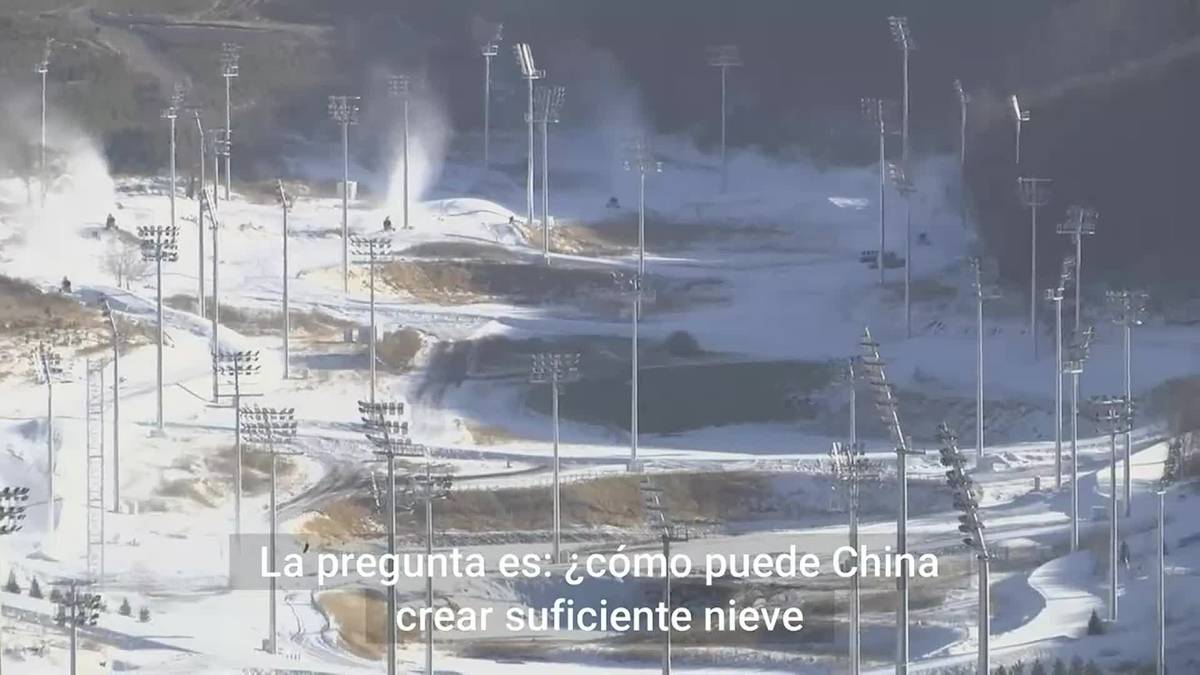 China depende de cañones de nieve para los Juegos Olímpicos
