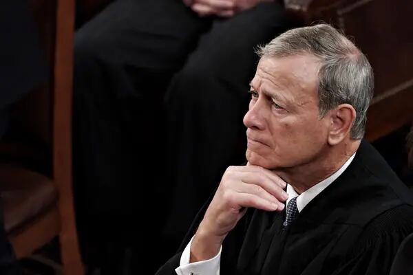 Chief Justice John Roberts during the State of the Union address on Feb. 7, 2023.