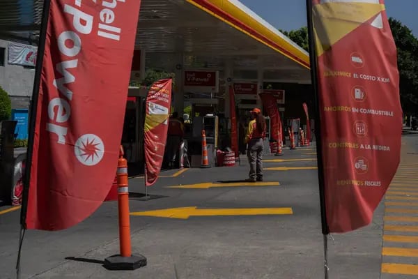 Una gasolinera de Shell en la Ciudad de México.