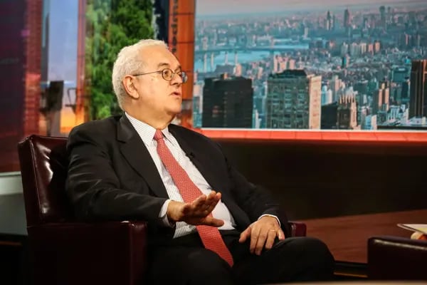 José Antonio Ocampo, excodirector del Banco Central de Colombia, habla durante una entrevista con Bloomberg Television en Nueva York, Estados Unidos, el miércoles 5 de abril de 2017.