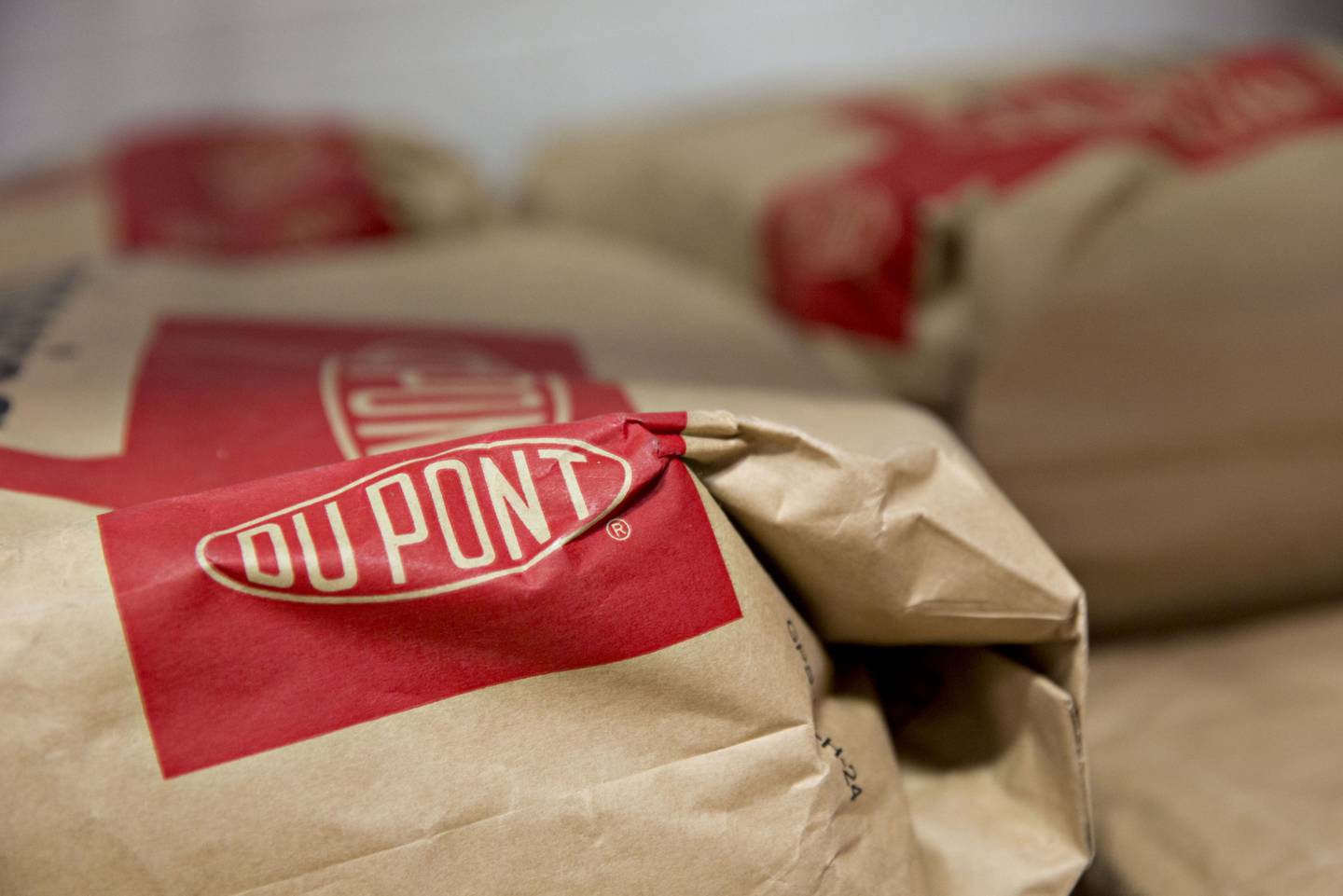 Logo de DuPont Co. en una bolsa