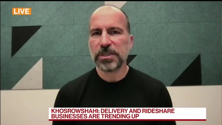 CEO de Uber, Dara Khosrowshahi, dice que la compañía empezará a aceptar criptomonedas “en algún momento”.Fuente: Bloombergdfd