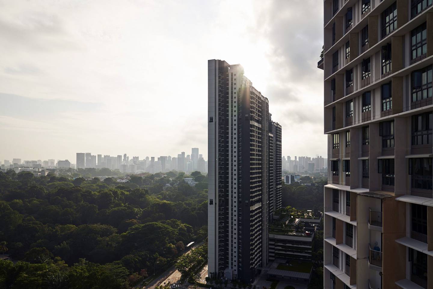 Las viviendas construidas por el gobierno de Singapur se parecen poco a las concentraciones urbanas de bajos ingresos de otros lugares. Fotógrafo: Lauryn Ishak/Bloomberg