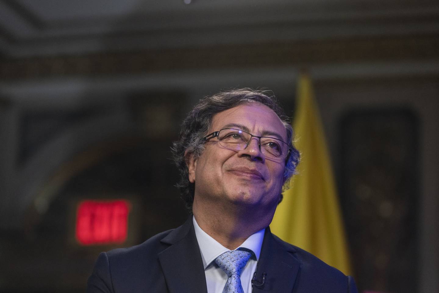 Gustavo Petro, presidente de Colombia, durante una entrevista con Bloomberg Television en Nueva York, Estados Unidos, el miércoles 21 de septiembre de 2022.