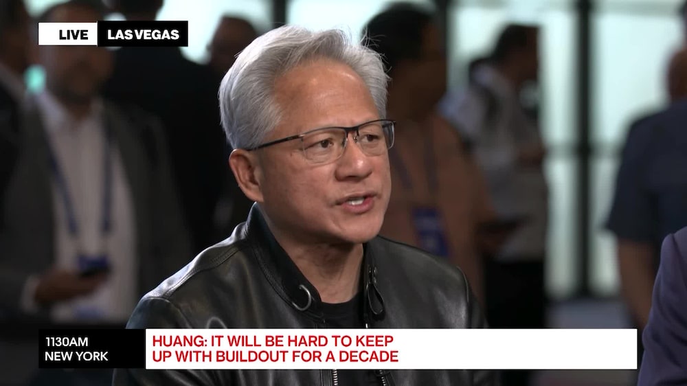El CEO de Nvidia, Jensen Huang, habla sobre el viaje que realizó a China con el presidente Donald Trump y otros líderes empresariales estadounidenses. El CEO de Nvidia, Jensen Huang, habla sobre el viaje que realizó a China con el presidente Donald Trump y otros líderes empresariales estadounidenses.