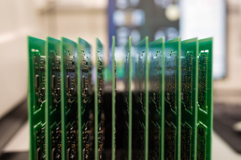 Placa com microchips Placa com microchips