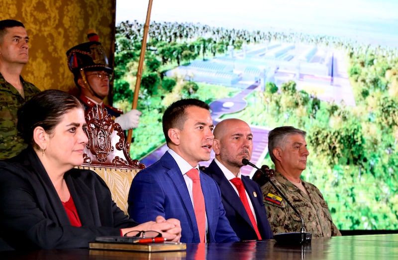 El presidente Daniel Noboa presentó el modelo de las nuevas cárceles. El presidente Daniel Noboa presentó el modelo de las nuevas cárceles.