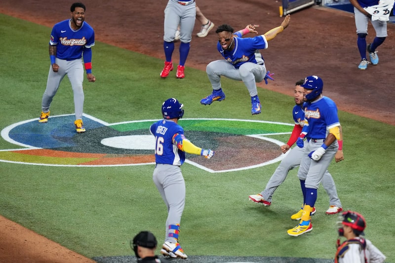 La selección venezolana celebra su pase a la semifinal, el 14 de marzo de 2026. La selección venezolana celebra su pase a la semifinal, el 14 de marzo de 2026.