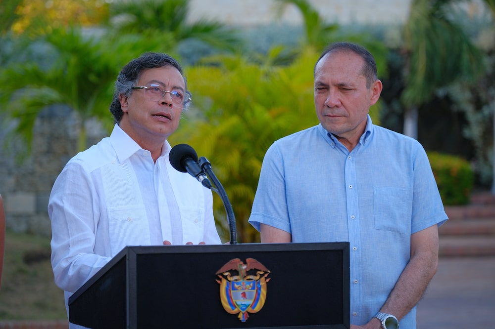 El presidente Gustavo Petro y el ministro de Trabajo Antonio Sanguino El presidente Gustavo Petro y el ministro de Trabajo Antonio Sanguino
