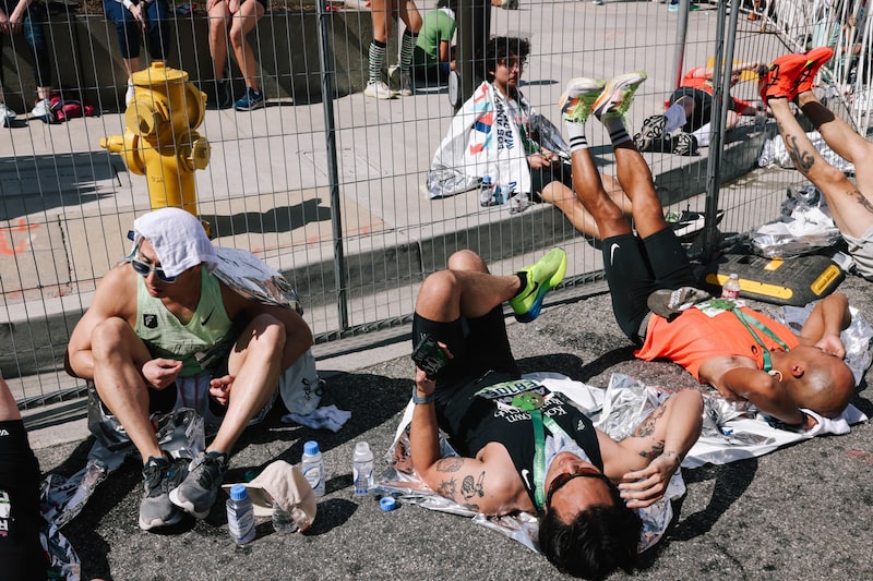 Los corredores de maratón se están preparando para un mundo más caluroso. Los corredores de maratón se están preparando para un mundo más caluroso.