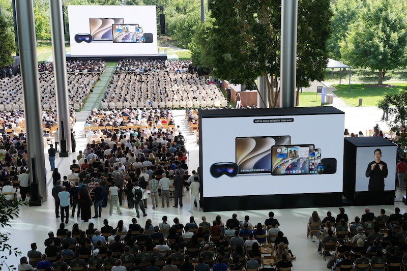 Conferencia de Apple.
Fotógrafo: David Paul Morris/Bloomberg Conferencia de Apple.
Fotógrafo: David Paul Morris/Bloomberg