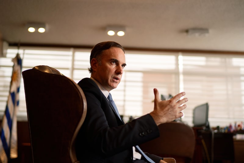 Guillermo Tolosa, presidente del Banco Central de Uruguay, durante una entrevista en la sede del banco en Montevideo, Uruguay, el lunes 31 de marzo de 2025. Guillermo Tolosa, presidente del Banco Central de Uruguay, durante una entrevista en la sede del banco en Montevideo, Uruguay, el lunes 31 de marzo de 2025.