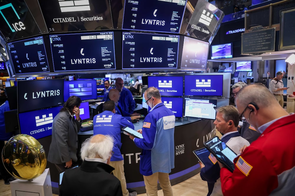 Lyntris Inc. signage as traders work during the companys initial public offering (IPO) on the floor of the New York Stock Exchange (NYSE) in New York, US, on Wednesday, Aug. 19, 2026. Lyntris Inc. shares fell 11% in its trading debut, after the company and some of its shareholders raised $297.5 million in a downsized initial public offering. Photographer: Michael Nagle/Bloomberg Lyntris Inc. signage as traders work during the companys initial public offering (IPO) on the floor of the New York Stock Exchange (NYSE) in New York, US, on Wednesday, Aug. 19, 2026. Lyntris Inc. shares fell 11% in its trading debut, after the company and some of its shareholders raised $297.5 million in a downsized initial public offering. Photographer: Michael Nagle/Bloomberg