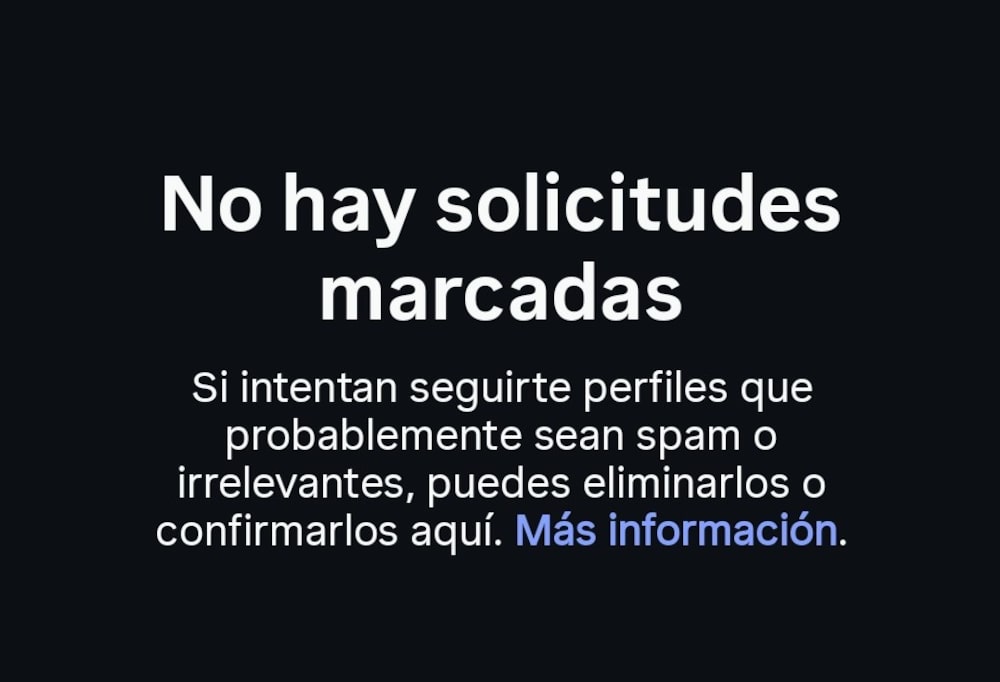 Solicitudes marcadas Solicitudes marcadas