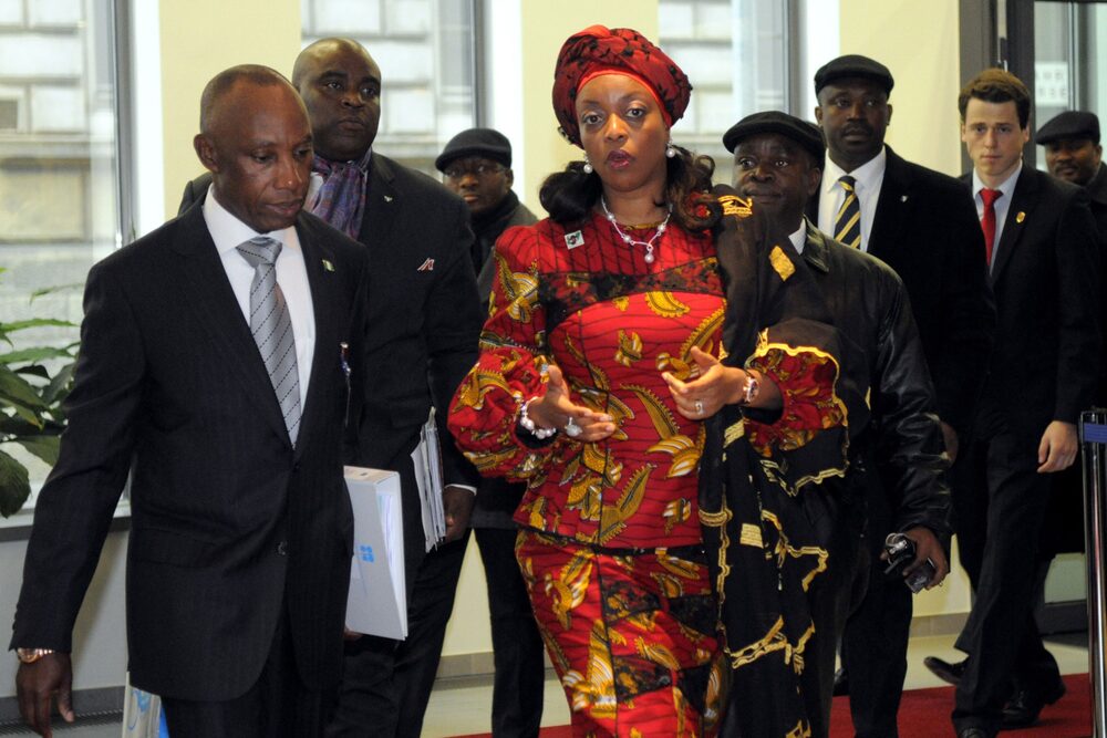 Diezani Alison-Madueke, center, arrives for the start of an OPEC meeting in Vienna in 2011. Photographer: Vladimir Weiss/Bloomberg Diezani Alison-Madueke, center, arrives for the start of an OPEC meeting in Vienna in 2011. Photographer: Vladimir Weiss/Bloomberg