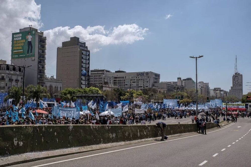 Imagen de una protesta en Argentina Imagen de una protesta en Argentina