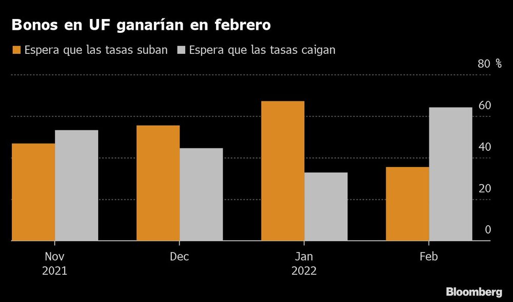 Bonos en UF ganarían en febrero Bonos en UF ganarían en febrero