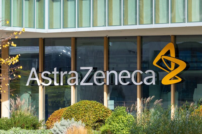 La marca AstraZeneca. La marca AstraZeneca.