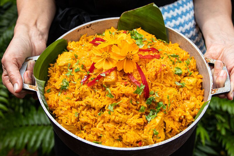 Pollo y arroz en El Prexto.Fotógrafo: Nevin Martell Pollo y arroz en El Prexto.Fotógrafo: Nevin Martell